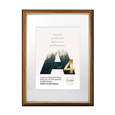 Walnut-Gold-Frames-A3-to-A4-Certificate
